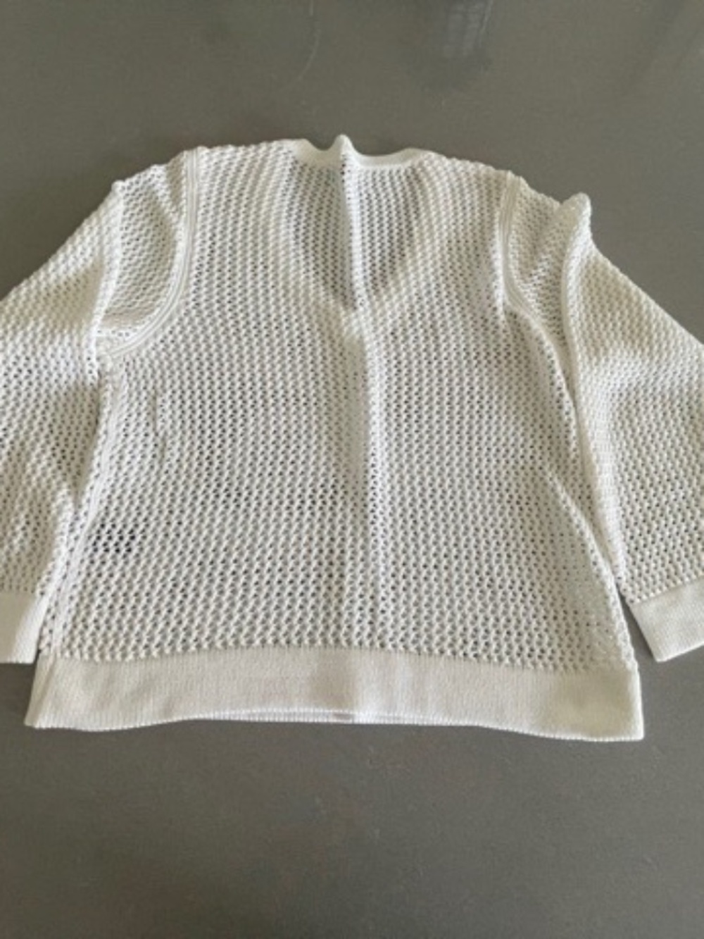 Rag & Bone White Cotton Weave Knitted Sweater Sz L-NWOT